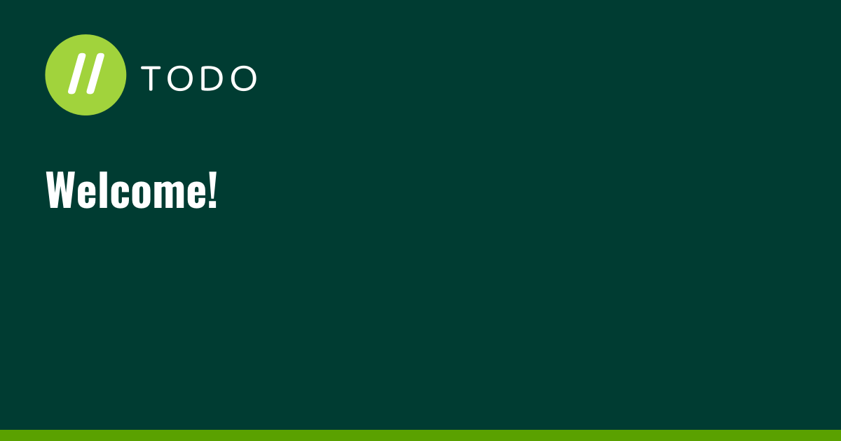 Welcome!