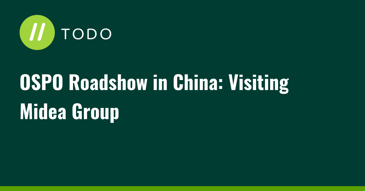 OSPO Roadshow in China: Visiting Midea Group