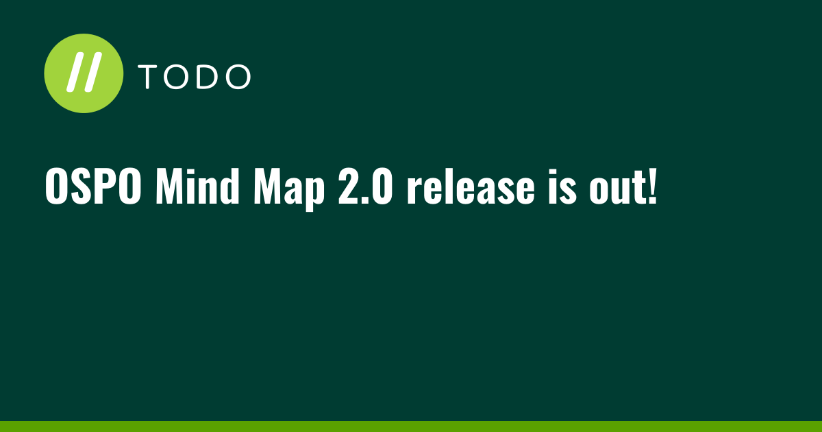 OSPO Mind Map 2.0 release is out!