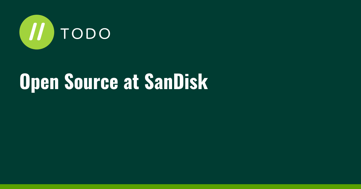 Open Source at SanDisk