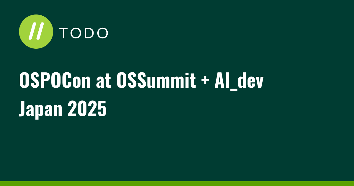 OSPOCon at OSSummit + AI_dev Japan 2025