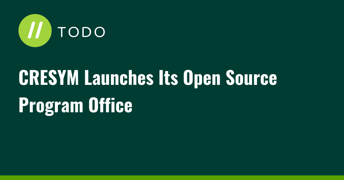 CRESYM Launches Its Open Source Program Office