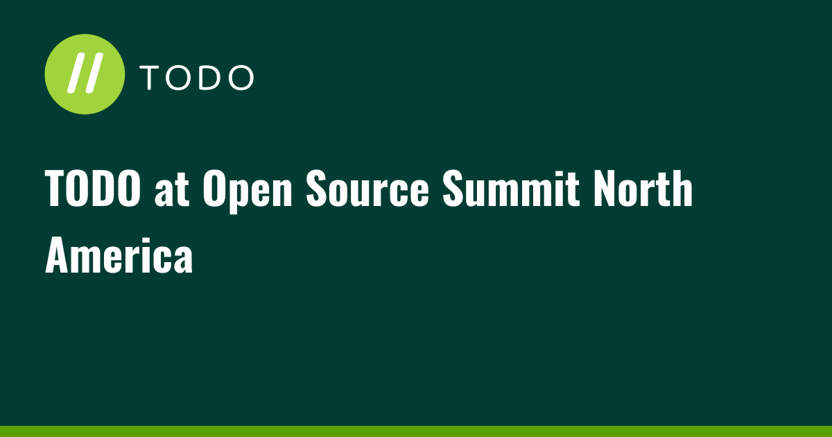 TODO at Open Source Summit North America