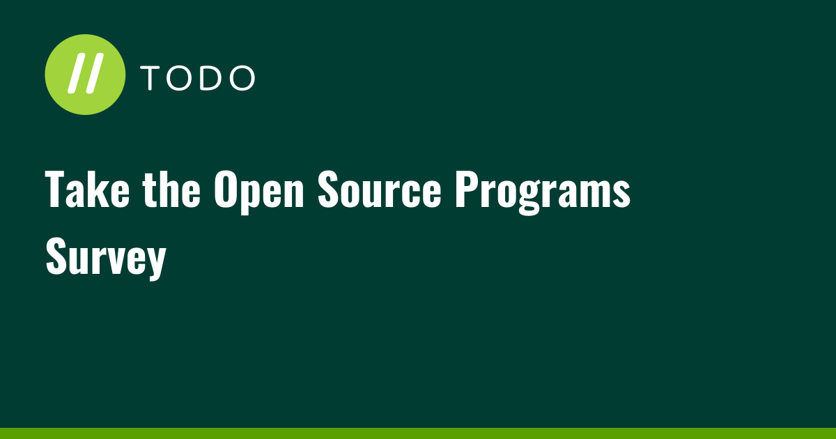 Take the Open Source Programs Survey