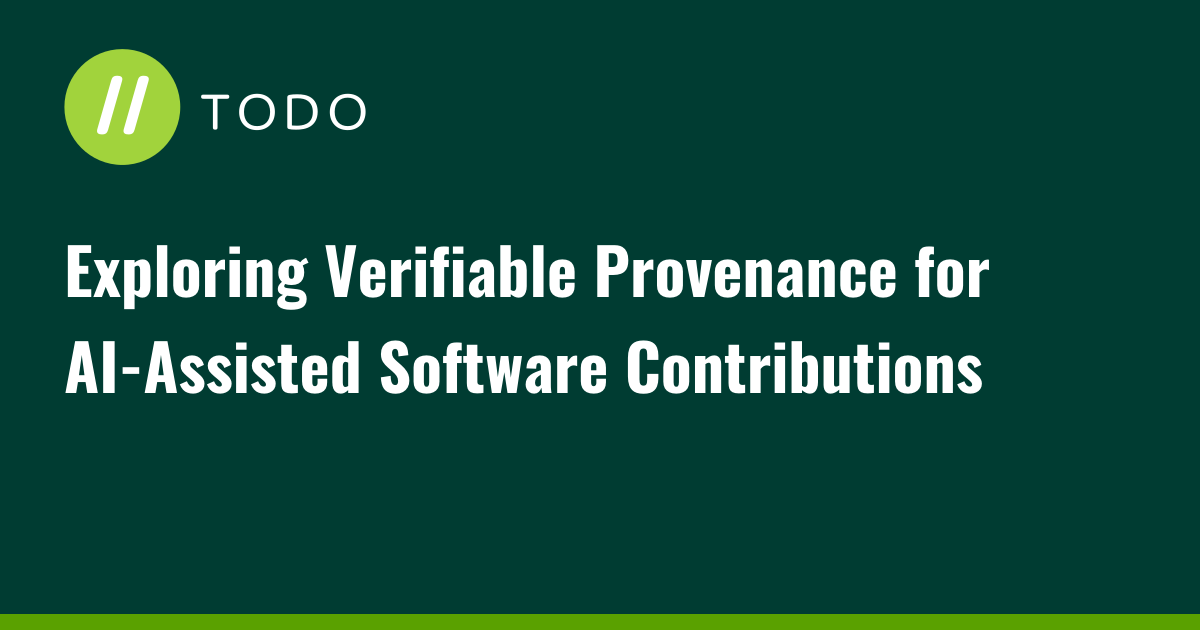 Exploring Verifiable Provenance for AI-Assisted Software Contributions
