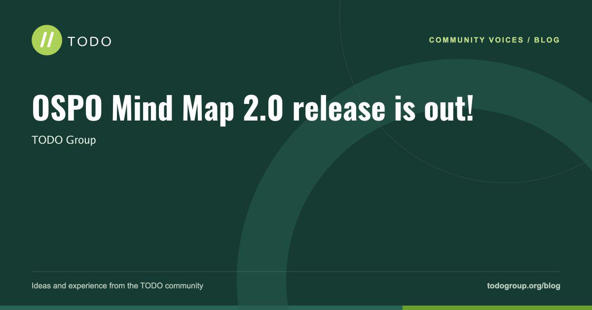 OSPO Mind Map 2.0 release is out!